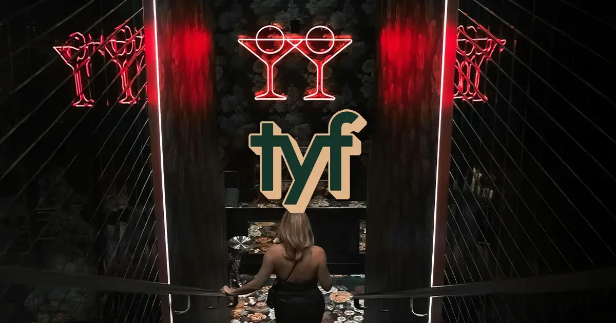 The tyf neon sign